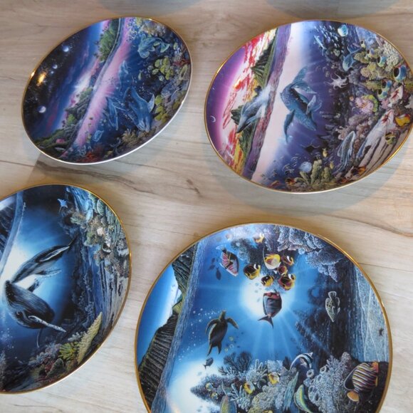 The Danbury Mint Underwater Paradise Robert Lyn Nelson collector plates set of 6 - Picture 2 of 7